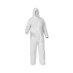 Coverall, Hooded, X-Large, White, PK25 A35
