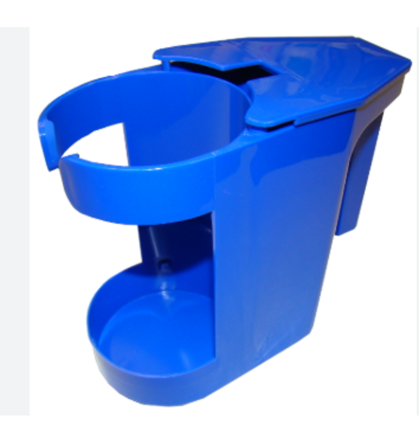 Bowl Caddy, Large Handle, Sturdy Storage, Blue