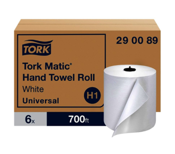 Tork® Matic White Universal H1 Paper Hand Towel Roll (7.75 in. x 700 ft., 6 RL/CS) - Image 2