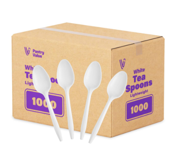 Teaspoon Medium Weight White 1000ct