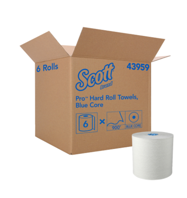 Scott® Pro Hard Roll Paper Towels  900’ /Roll, 6 White Rolls