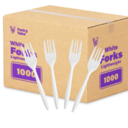 Fork Medium Weight White 1000-ct