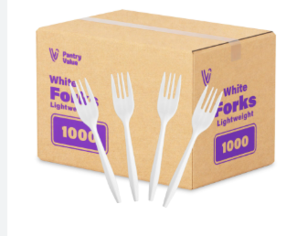 Fork Medium Weight White 1000-ct