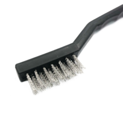 7″ Mini- Scratch Utility Brush, Stainless Steel Bristles