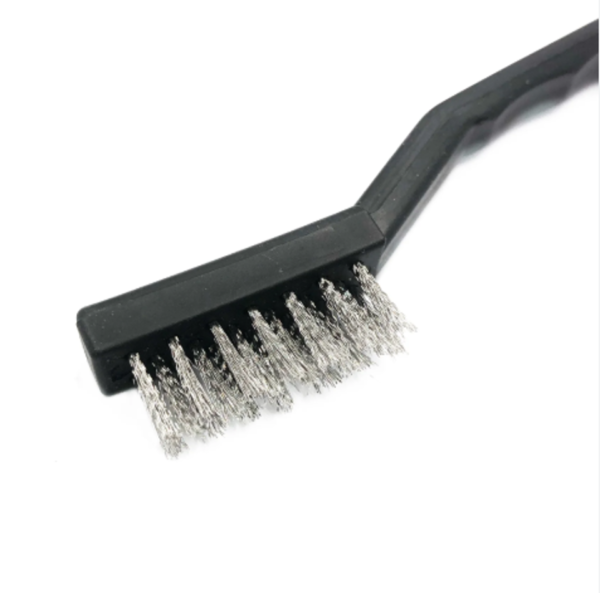 7" Mini- Scratch Utility Brush, Stainless Steel Bristles