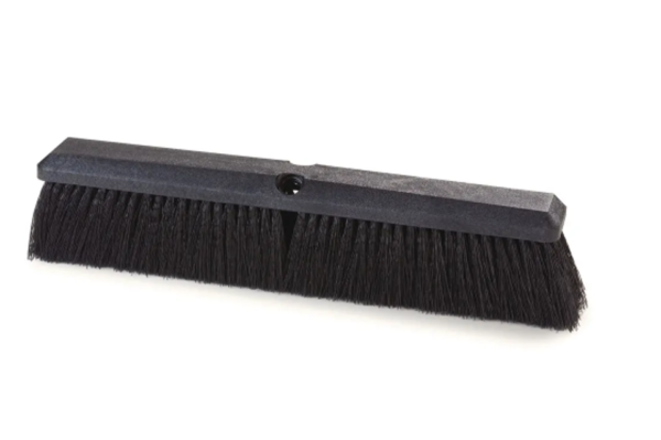 18" Push Broom Head, Fine Bristles, Medium-Duty.